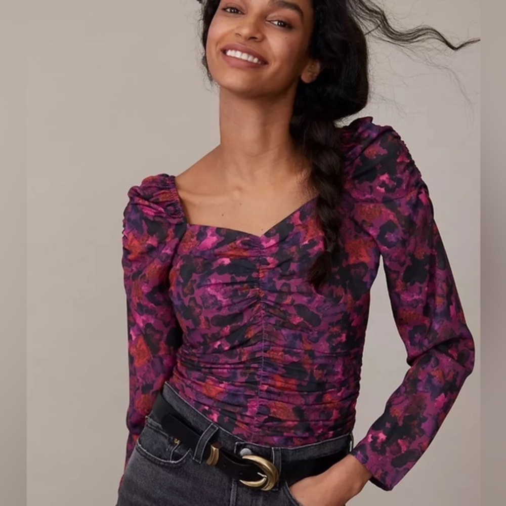 NWT Anthropologie x Samant Chauhan Samara Long Sleeve Blouse Small - Picture 1 of 2